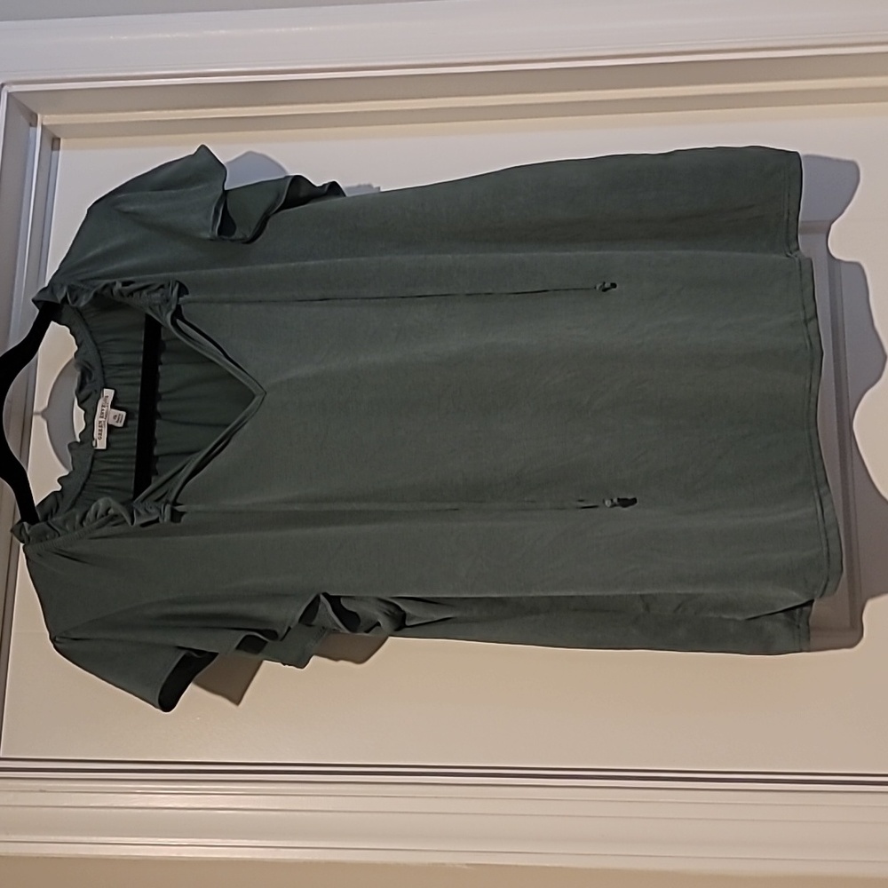 Green Envelope, XL, Flutter Sleeve Top